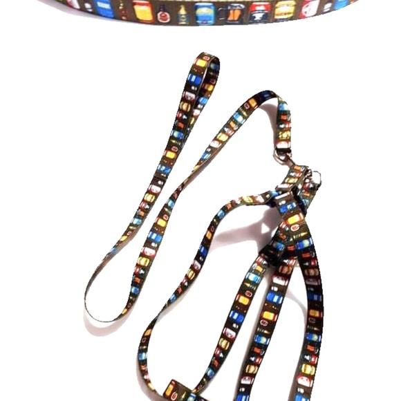 DOG HARNESS & MATCHING LEASH 🍻Beer pattern 🍻 - Picture 4 of 9